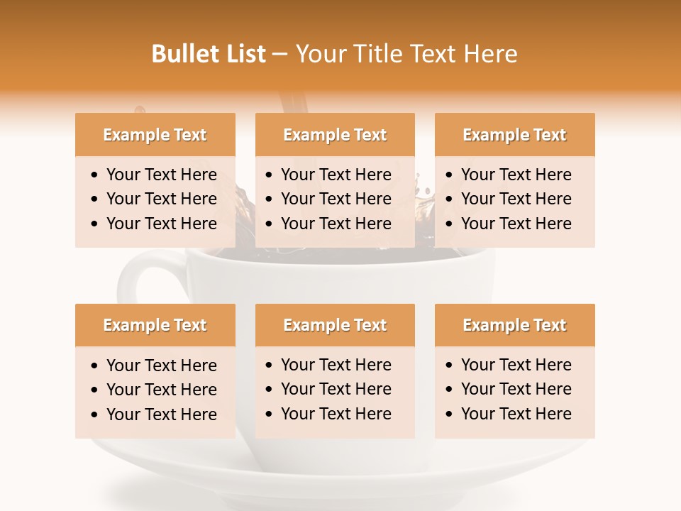 Liquid Isolated Coffee Cup PowerPoint Template