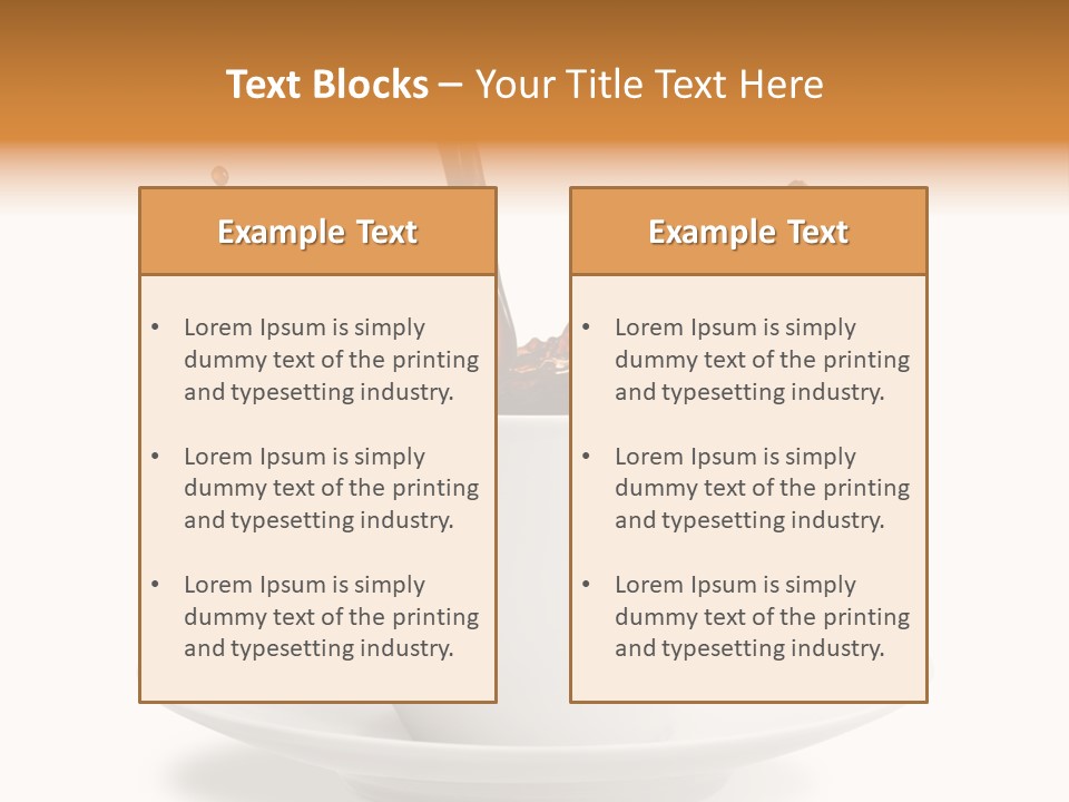 Liquid Isolated Coffee Cup PowerPoint Template