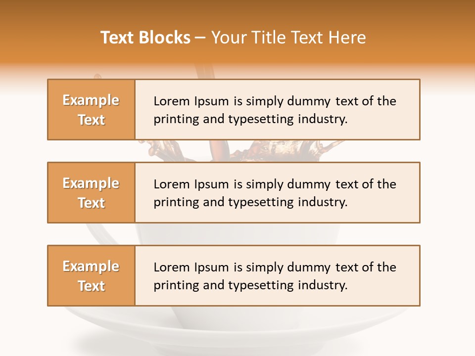 Liquid Isolated Coffee Cup PowerPoint Template