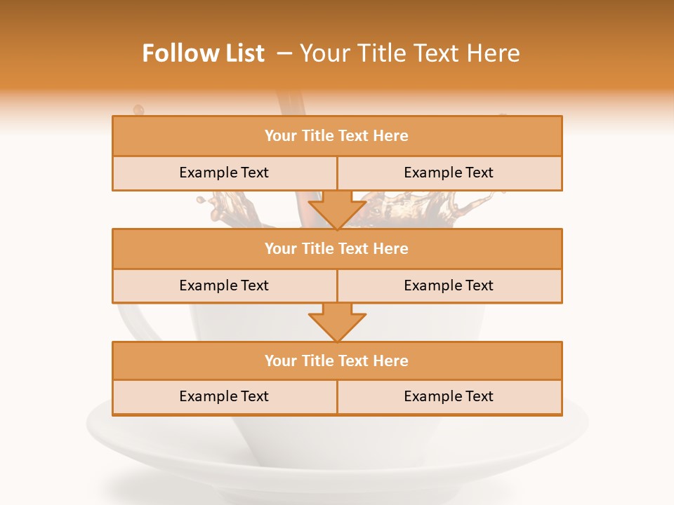 Liquid Isolated Coffee Cup PowerPoint Template