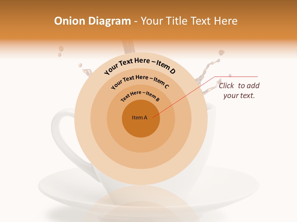 Liquid Isolated Coffee Cup PowerPoint Template