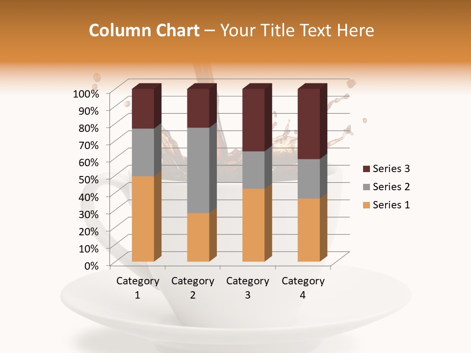 Liquid Isolated Coffee Cup PowerPoint Template
