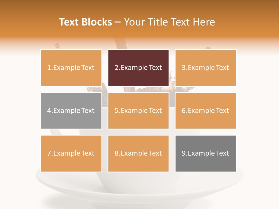 Liquid Isolated Coffee Cup PowerPoint Template