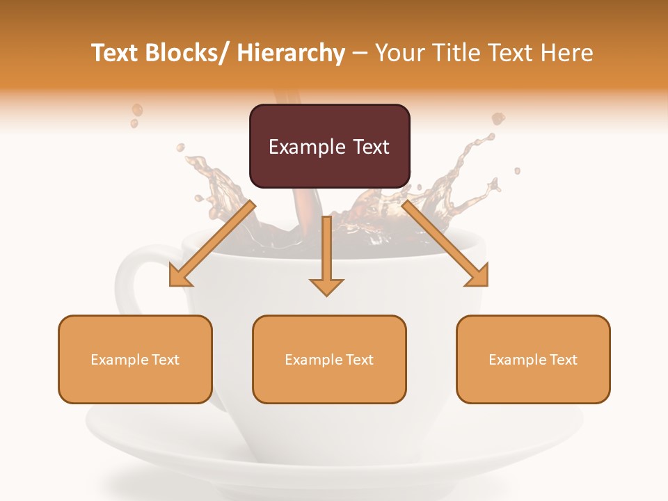 Liquid Isolated Coffee Cup PowerPoint Template