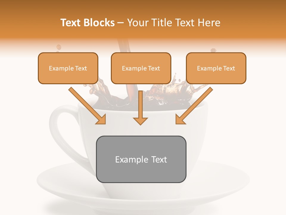 Liquid Isolated Coffee Cup PowerPoint Template