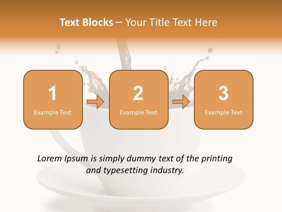 Liquid Isolated Coffee Cup PowerPoint Template