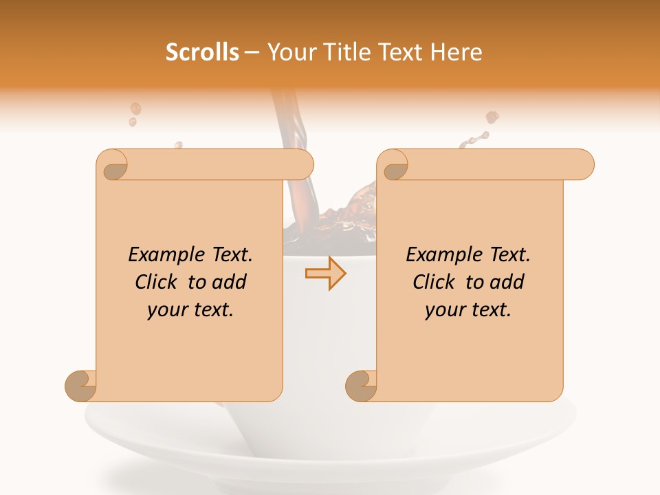 Liquid Isolated Coffee Cup PowerPoint Template
