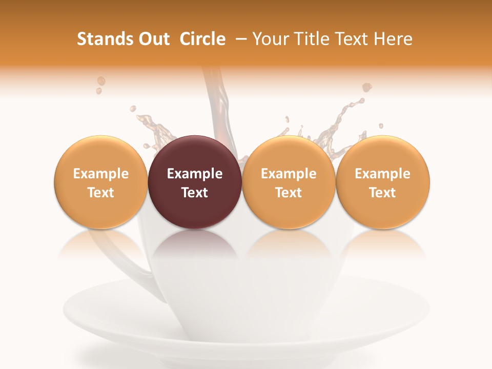 Liquid Isolated Coffee Cup PowerPoint Template