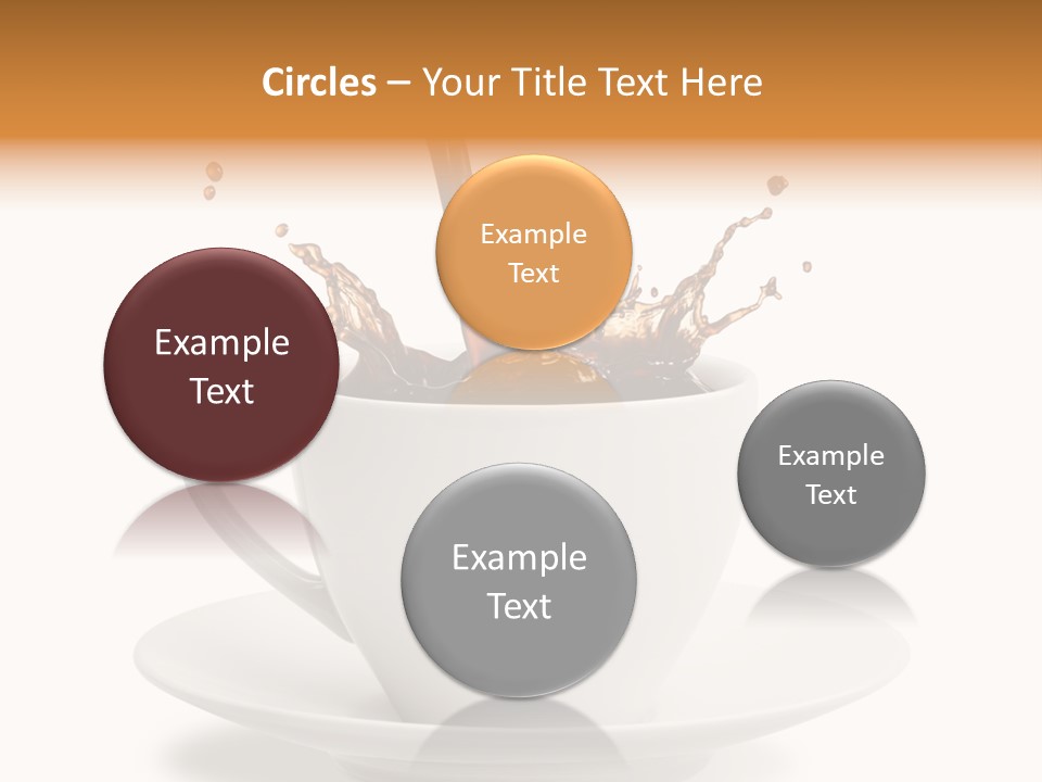 Liquid Isolated Coffee Cup PowerPoint Template