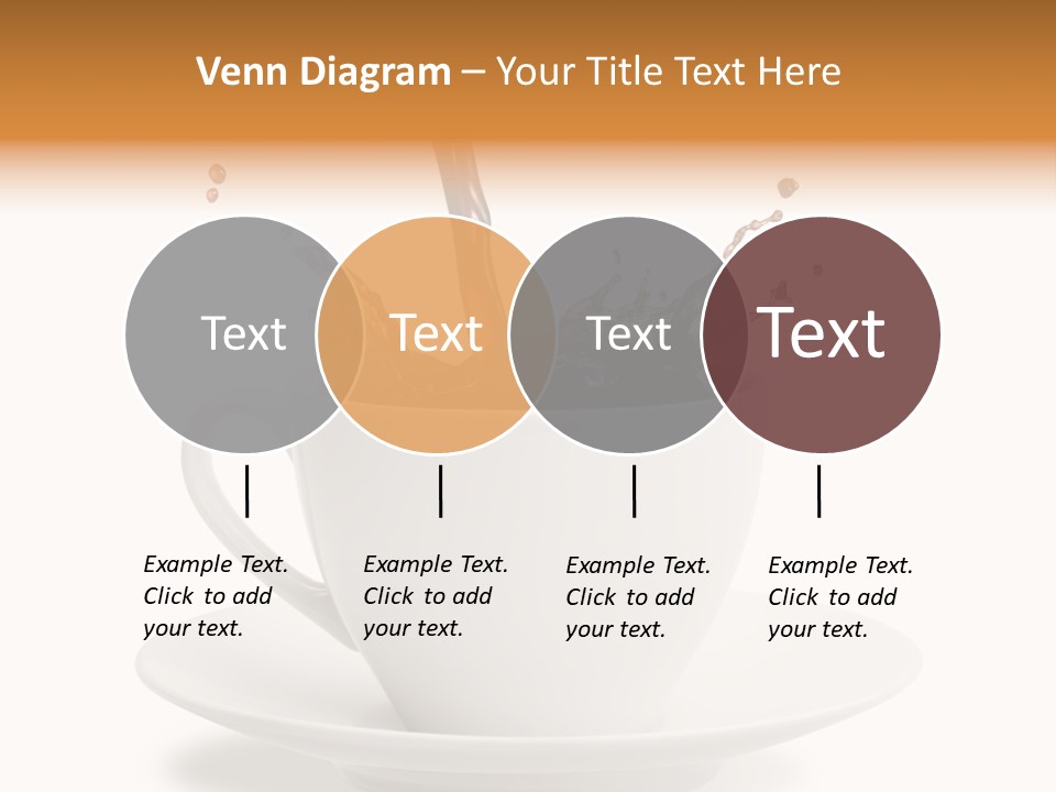 Liquid Isolated Coffee Cup PowerPoint Template