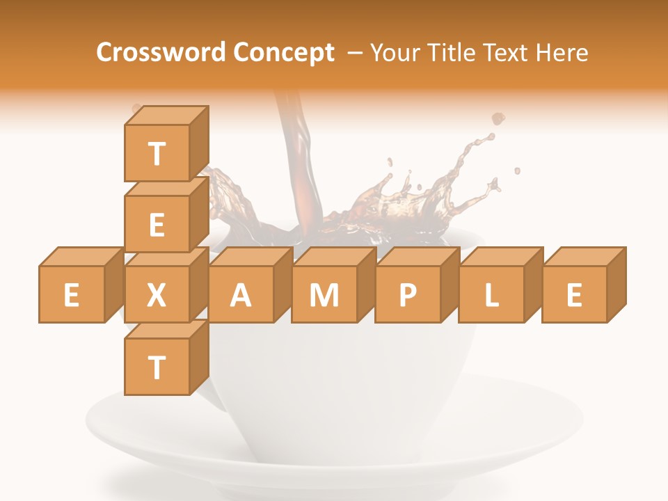 Liquid Isolated Coffee Cup PowerPoint Template