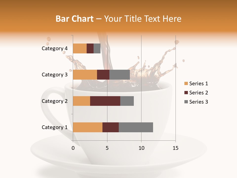 Liquid Isolated Coffee Cup PowerPoint Template