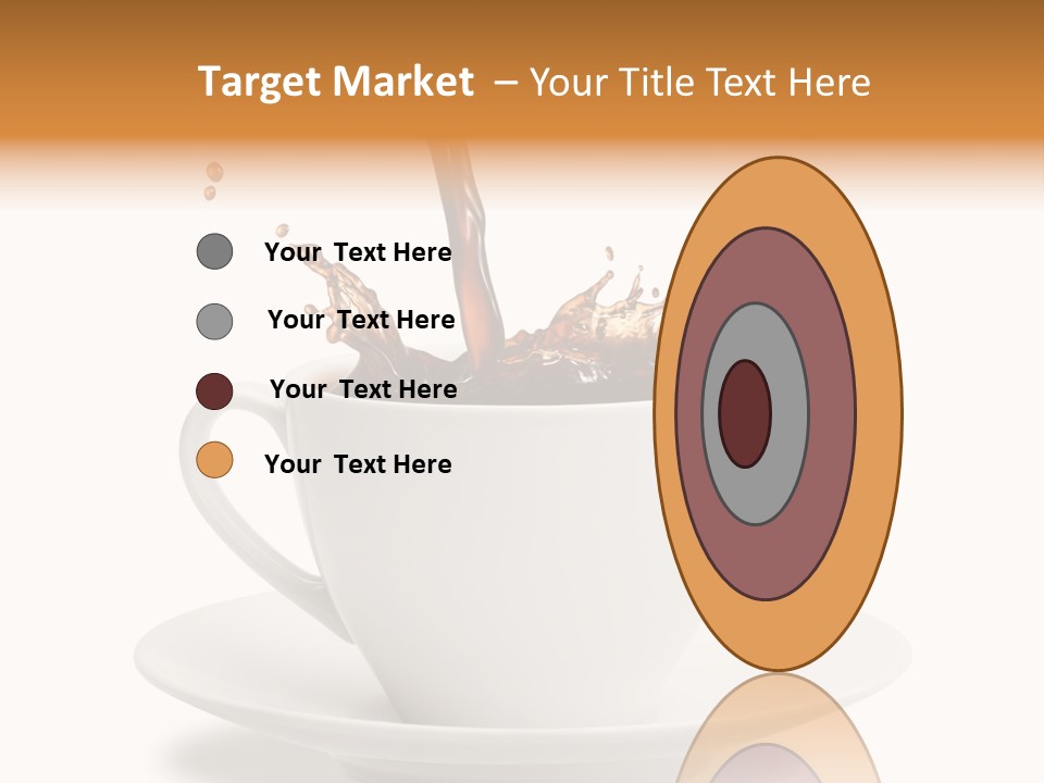 Liquid Isolated Coffee Cup PowerPoint Template