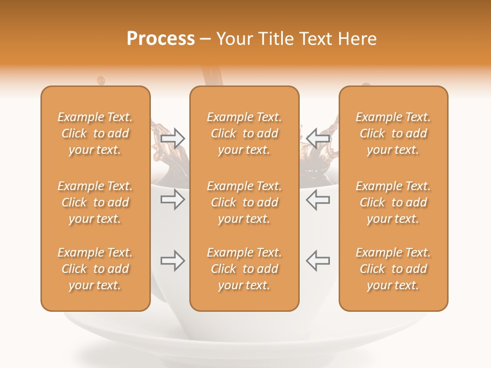 Liquid Isolated Coffee Cup PowerPoint Template