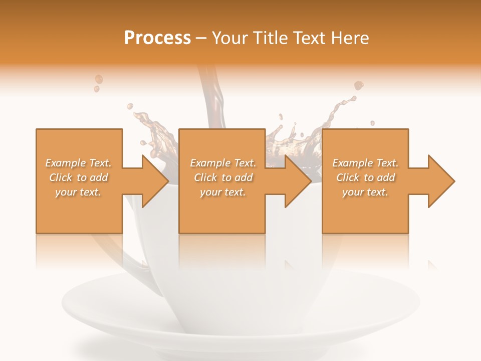 Liquid Isolated Coffee Cup PowerPoint Template