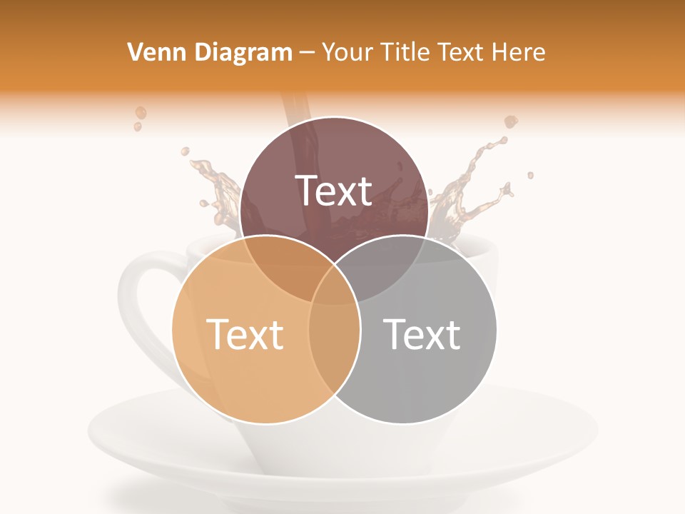 Liquid Isolated Coffee Cup PowerPoint Template