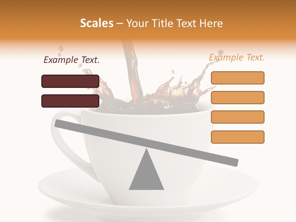 Liquid Isolated Coffee Cup PowerPoint Template