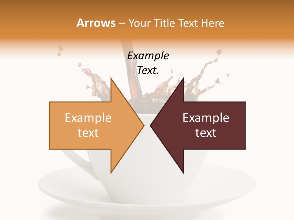 Liquid Isolated Coffee Cup PowerPoint Template