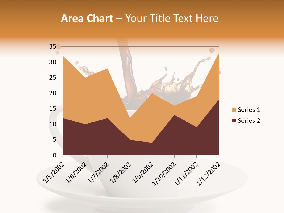 Liquid Isolated Coffee Cup PowerPoint Template