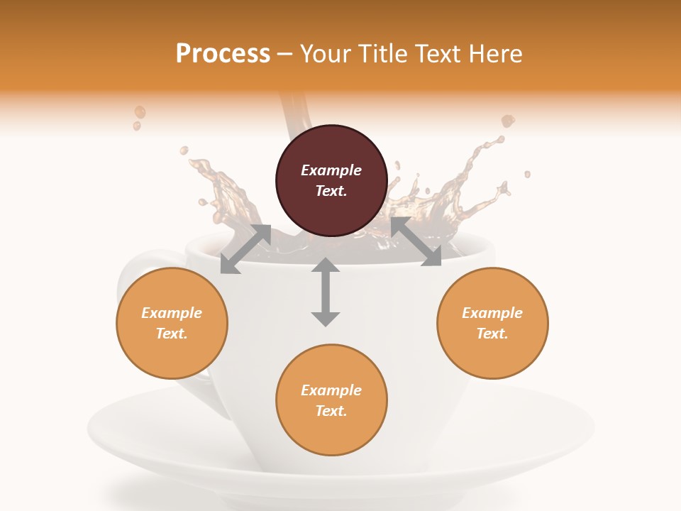Liquid Isolated Coffee Cup PowerPoint Template