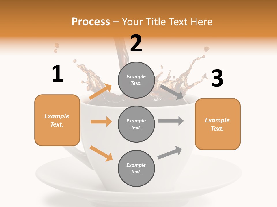 Liquid Isolated Coffee Cup PowerPoint Template