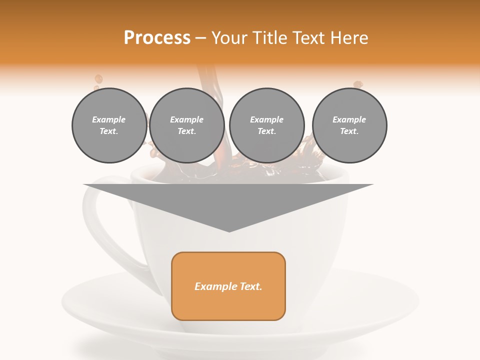 Liquid Isolated Coffee Cup PowerPoint Template