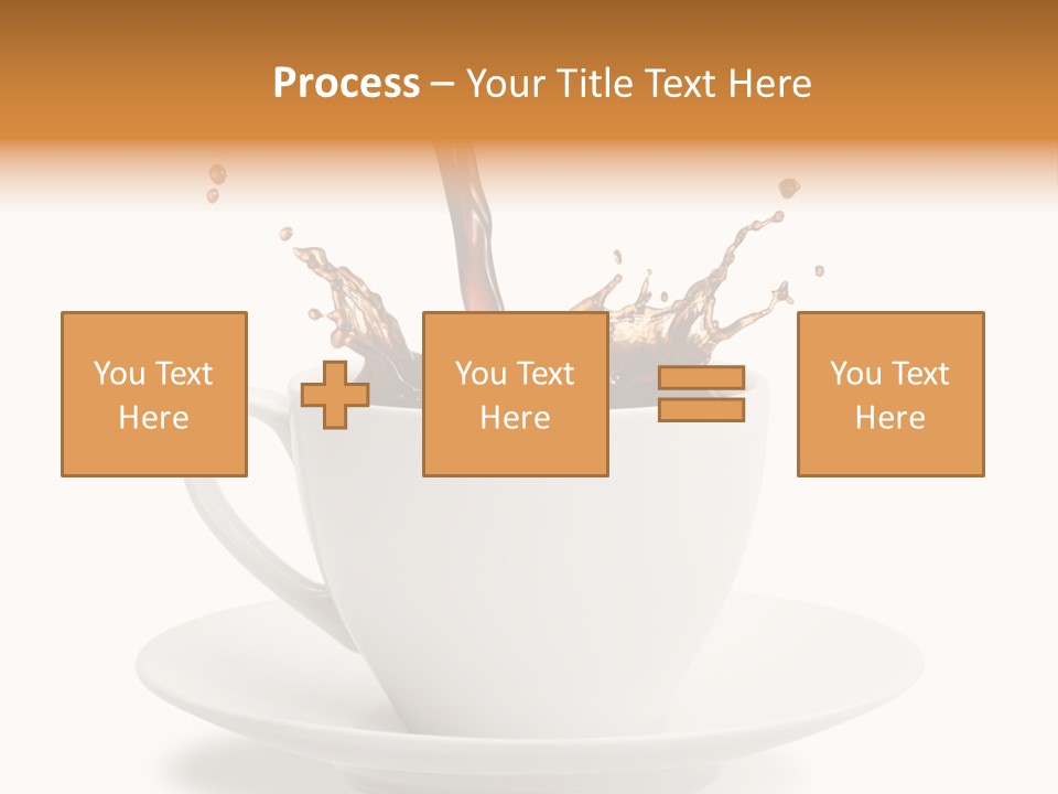 Liquid Isolated Coffee Cup PowerPoint Template