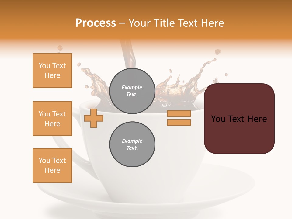 Liquid Isolated Coffee Cup PowerPoint Template