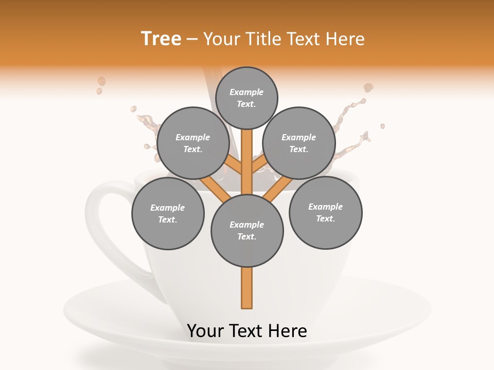 Liquid Isolated Coffee Cup PowerPoint Template