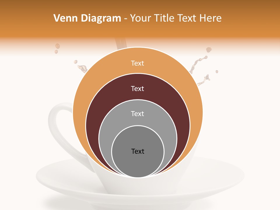 Liquid Isolated Coffee Cup PowerPoint Template