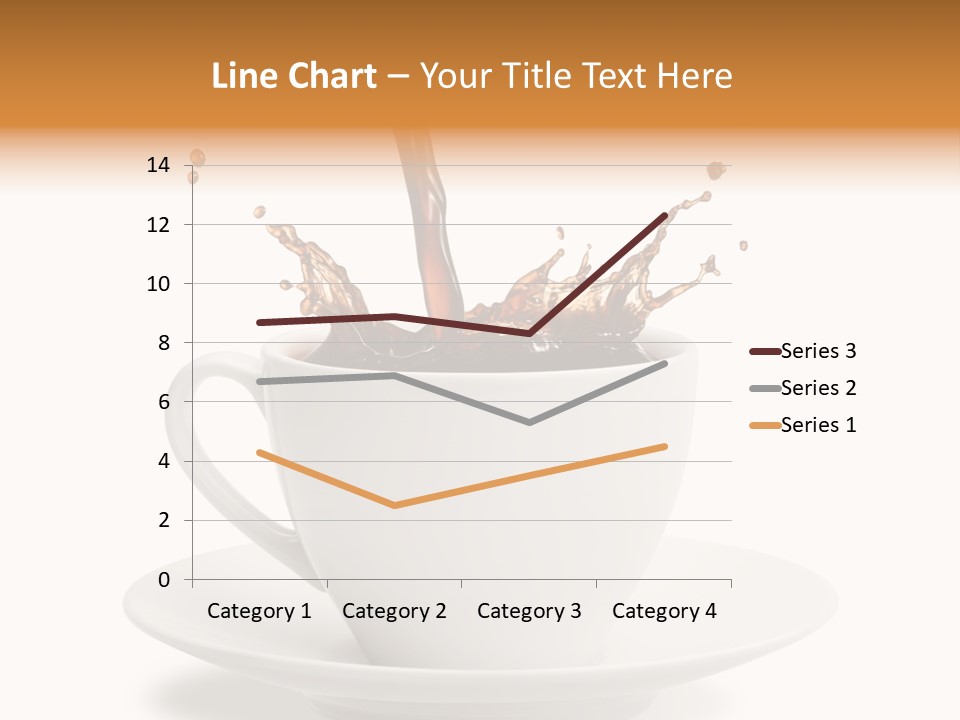 Liquid Isolated Coffee Cup PowerPoint Template