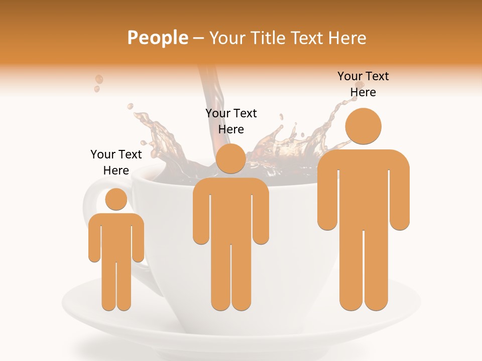 Liquid Isolated Coffee Cup PowerPoint Template