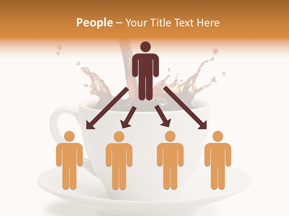 Liquid Isolated Coffee Cup PowerPoint Template