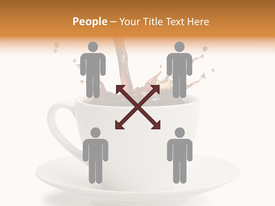 Liquid Isolated Coffee Cup PowerPoint Template