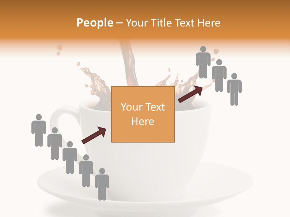 Liquid Isolated Coffee Cup PowerPoint Template