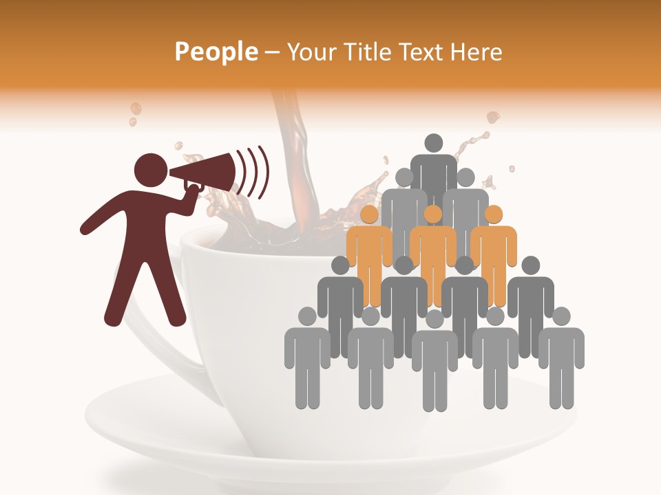 Liquid Isolated Coffee Cup PowerPoint Template