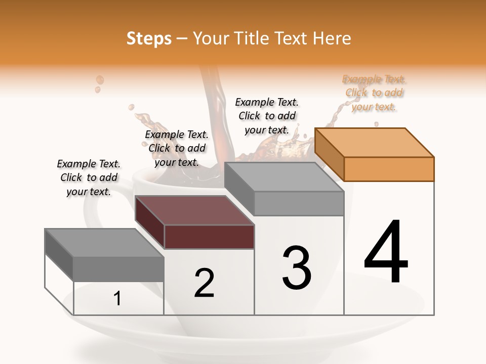 Liquid Isolated Coffee Cup PowerPoint Template