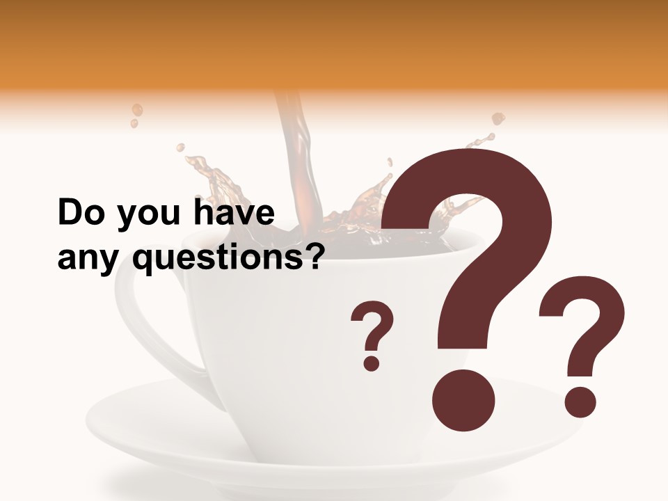 Liquid Isolated Coffee Cup PowerPoint Template