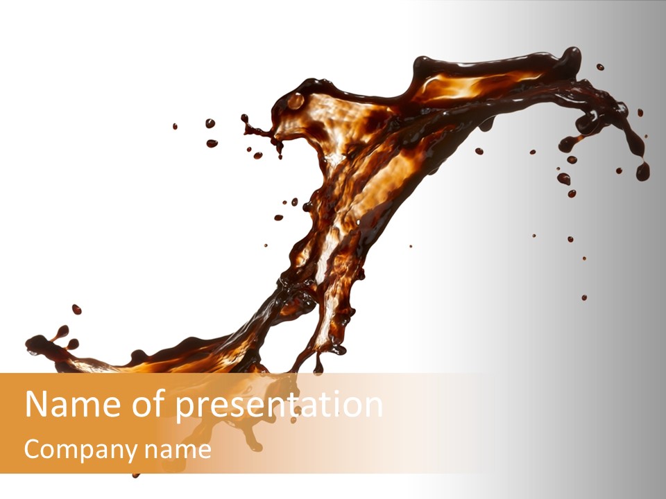 Drop Splash Brown PowerPoint Template