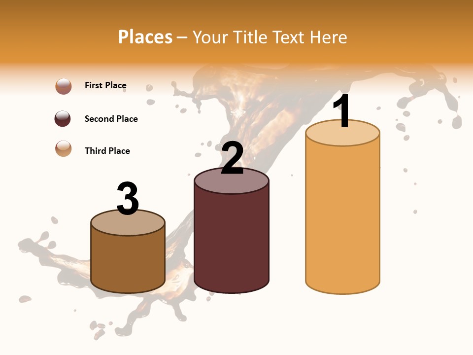 Drop Splash Brown PowerPoint Template