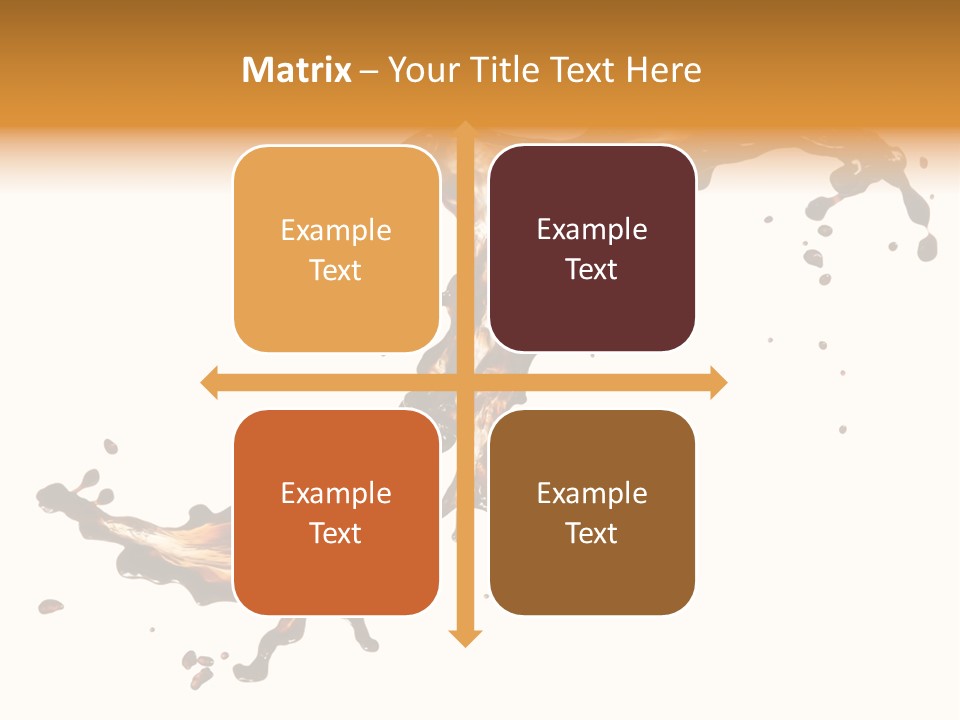 Drop Splash Brown PowerPoint Template