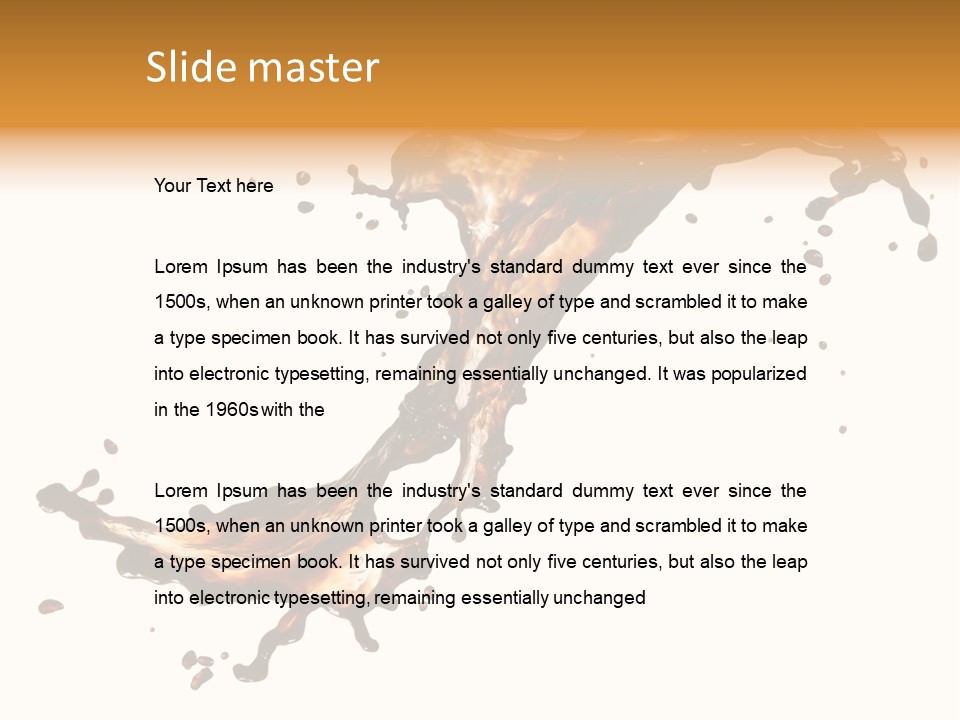 Drop Splash Brown PowerPoint Template
