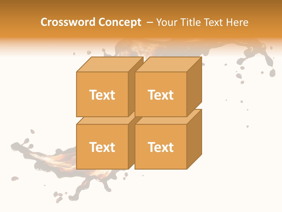 Drop Splash Brown PowerPoint Template