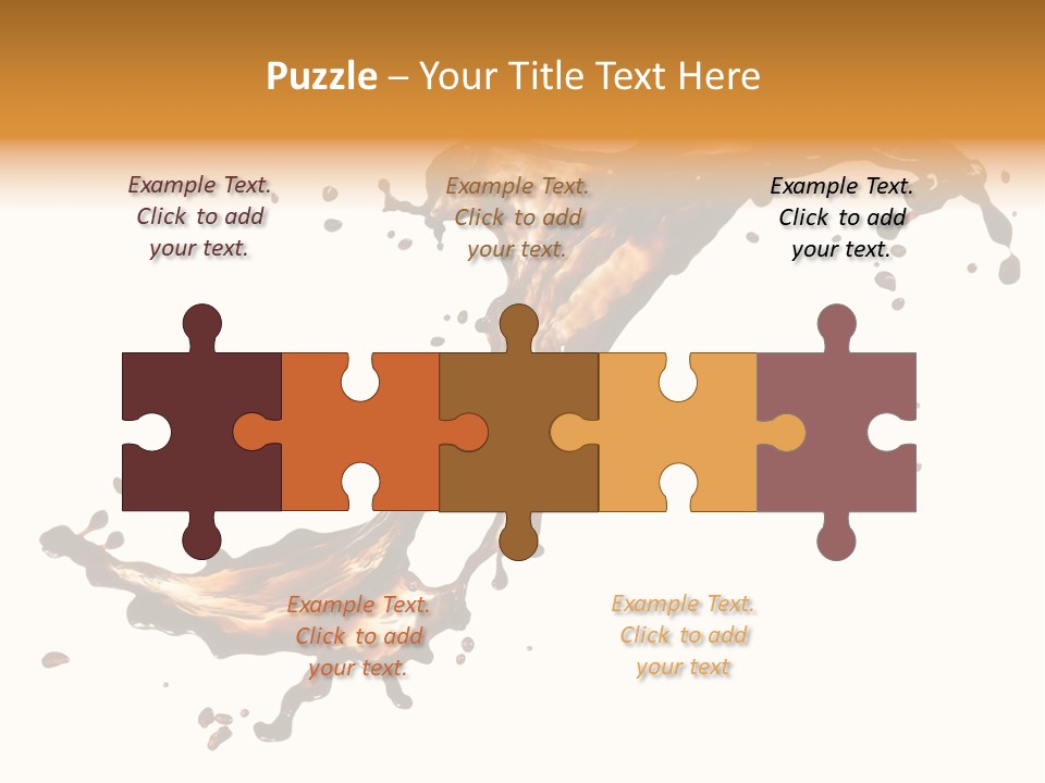 Drop Splash Brown PowerPoint Template