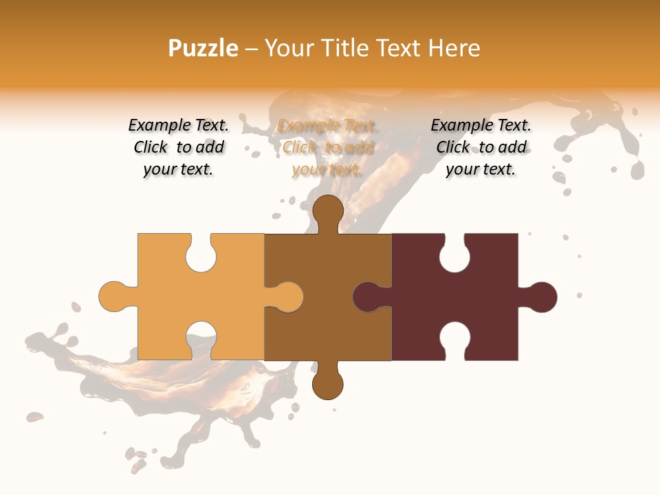 Drop Splash Brown PowerPoint Template