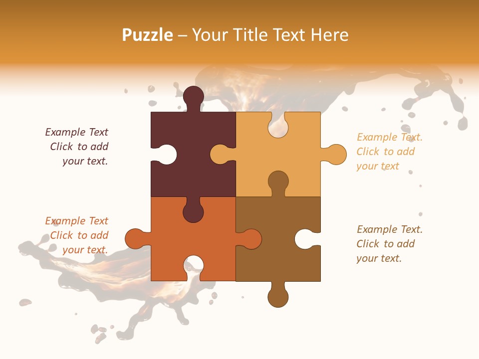Drop Splash Brown PowerPoint Template
