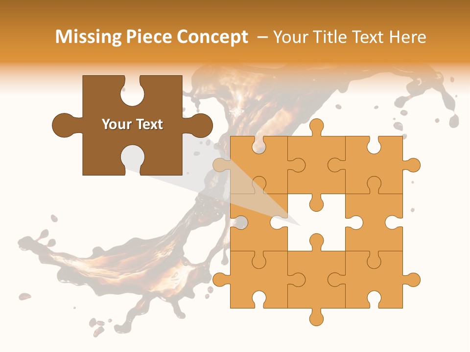 Drop Splash Brown PowerPoint Template