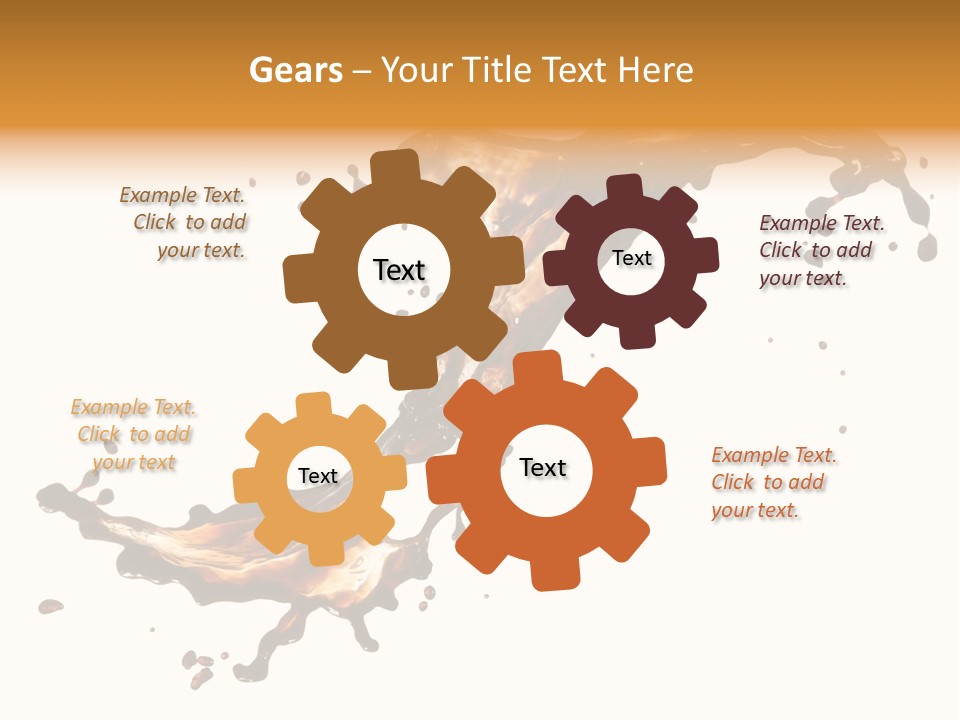 Drop Splash Brown PowerPoint Template