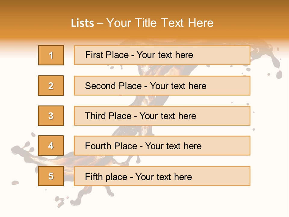 Drop Splash Brown PowerPoint Template
