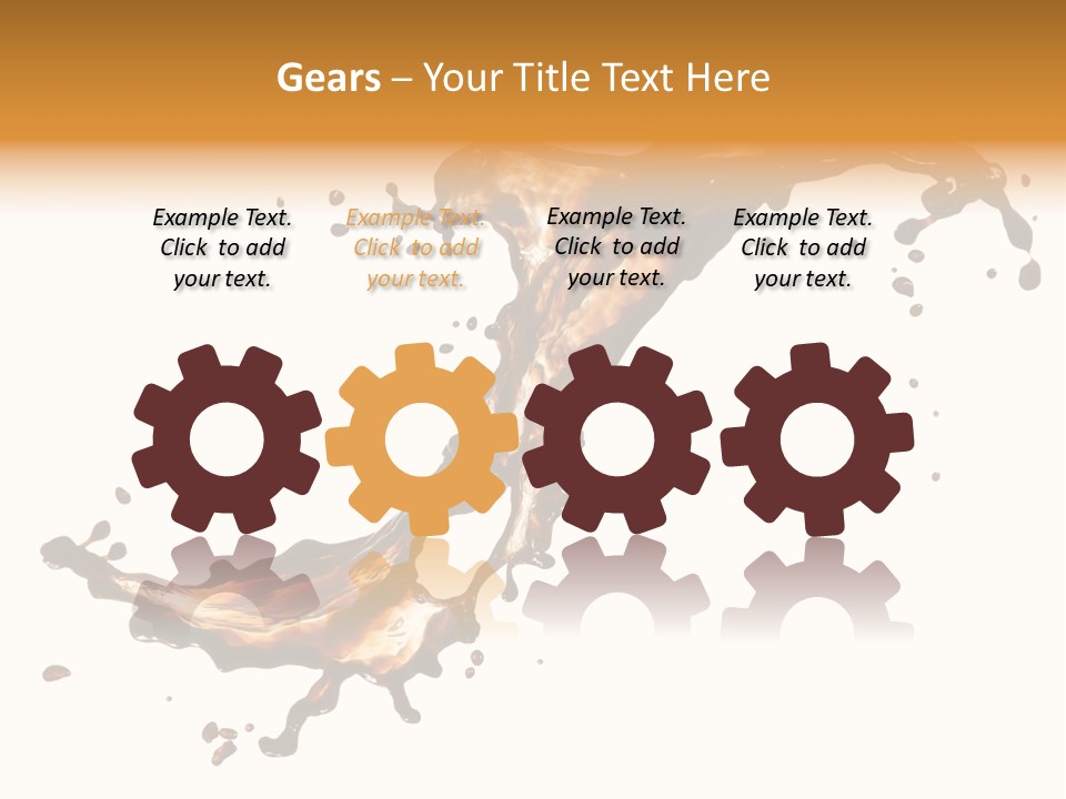 Drop Splash Brown PowerPoint Template